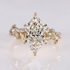 Dutch Marquise Moissanite Engagement Ring Floral Set Vintage Inspired Wedding Ring