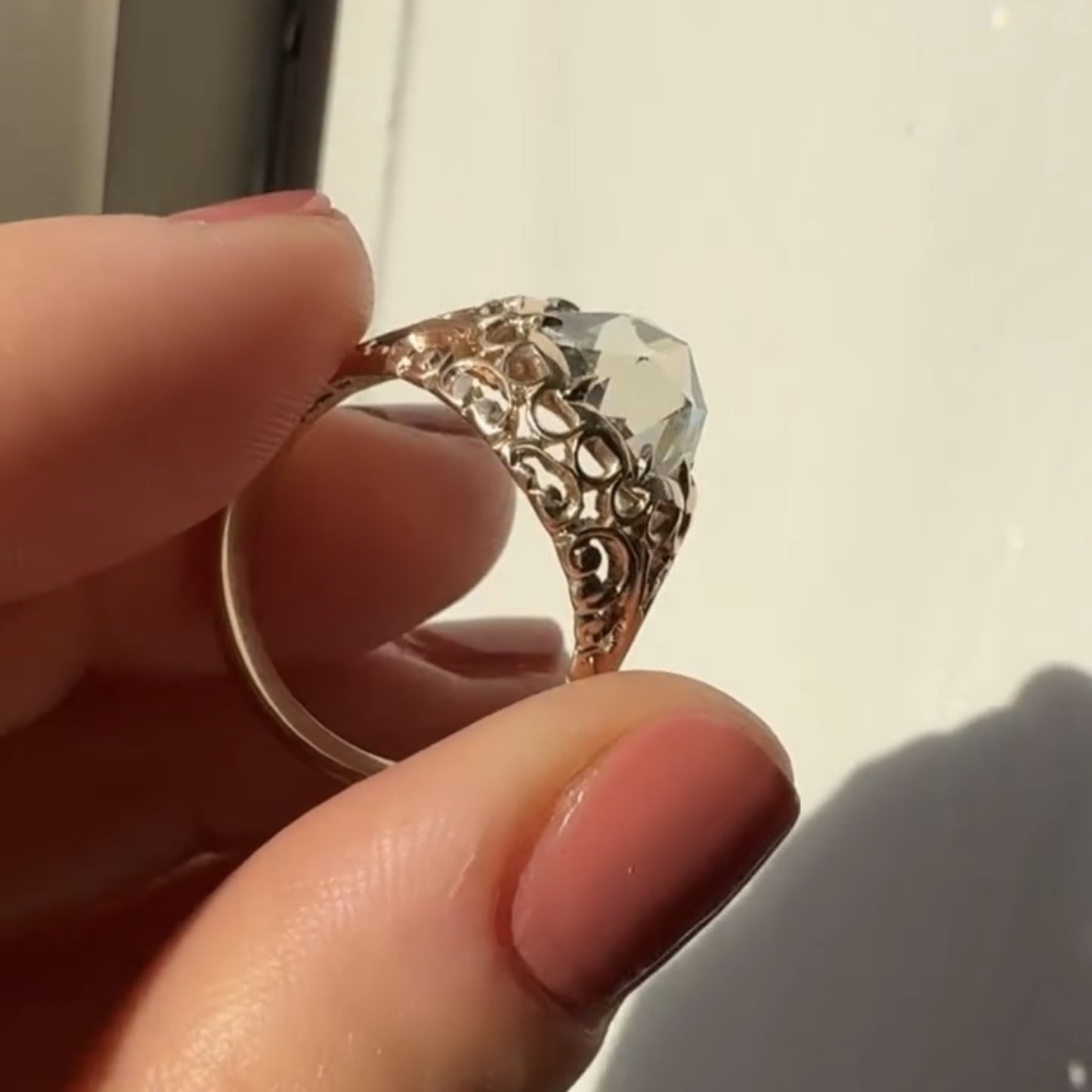 antique round cut moissanite engagement ring vintage inspired wedding ring