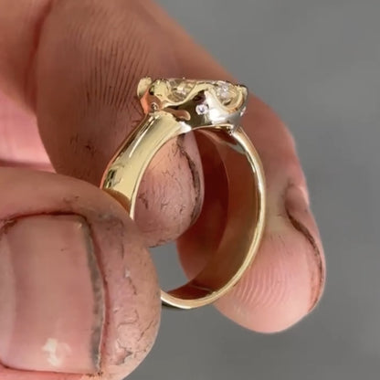Oval Cut Moissanite Engagement Ring Solitaire Gold Wedding Ring