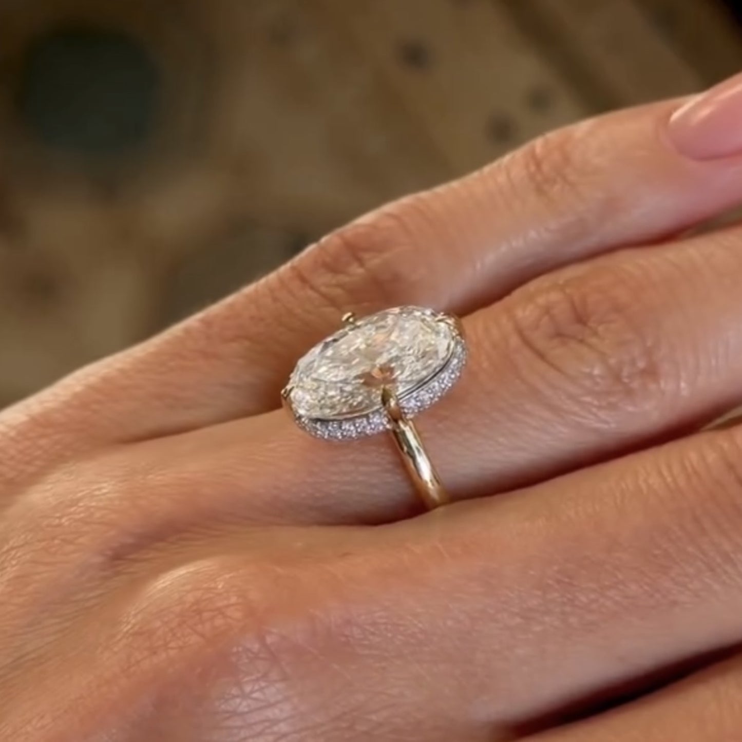 oval cut moissanite engagement ring hidden halo gold solitaire ring