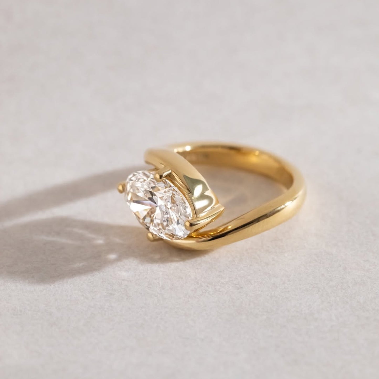 east west oval cut moissanite engagement ring solid gold solitaire ring wedding rings for women horizontal ring anniversary ring