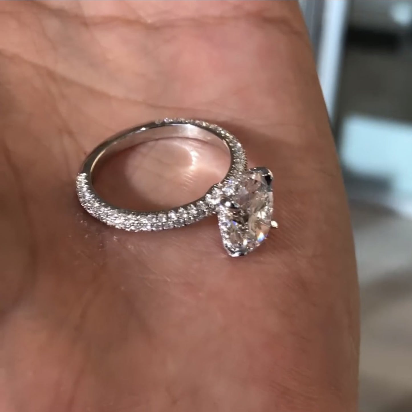 oval moissanite diamond ring hidden halo oval engagement ring  wedding rings for women anniversary ring handmade ring