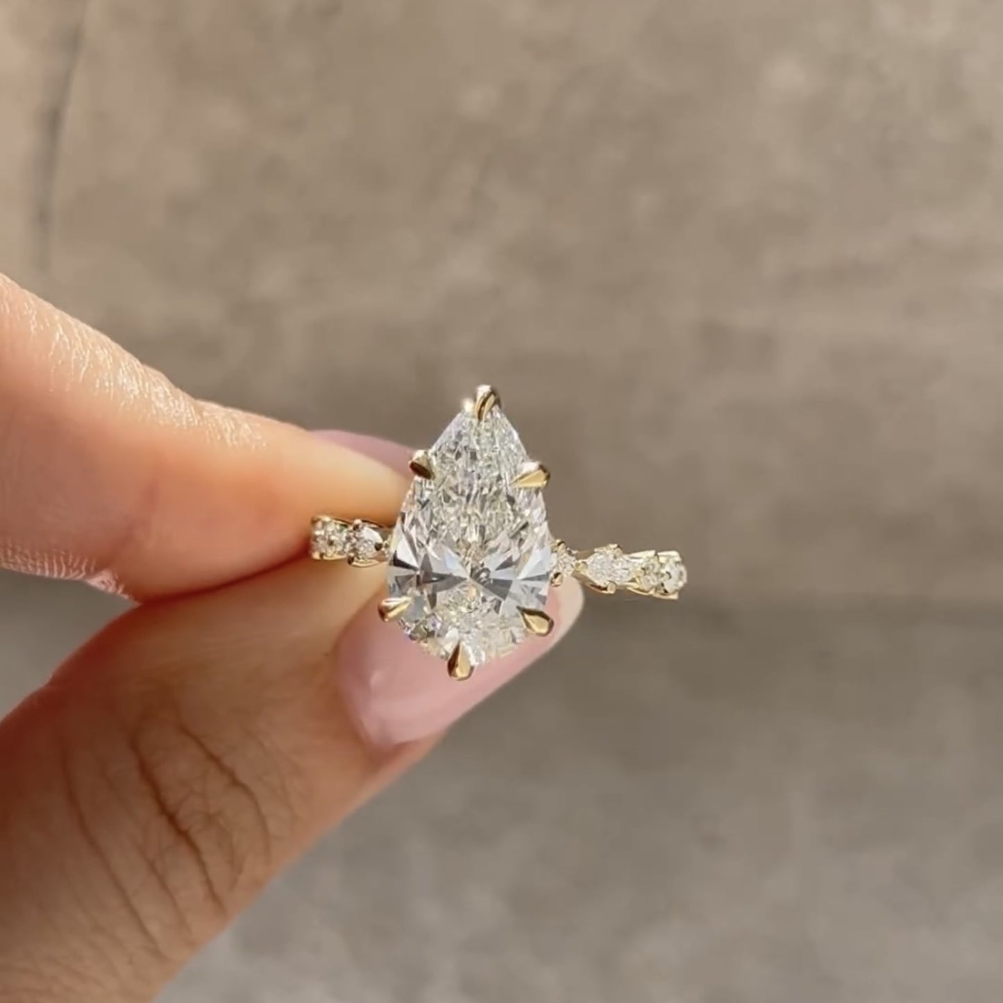 pear cut moissanite engagement ring solid gold wedding ring teardrop ring anniversary rings for women handmade ring promise ring