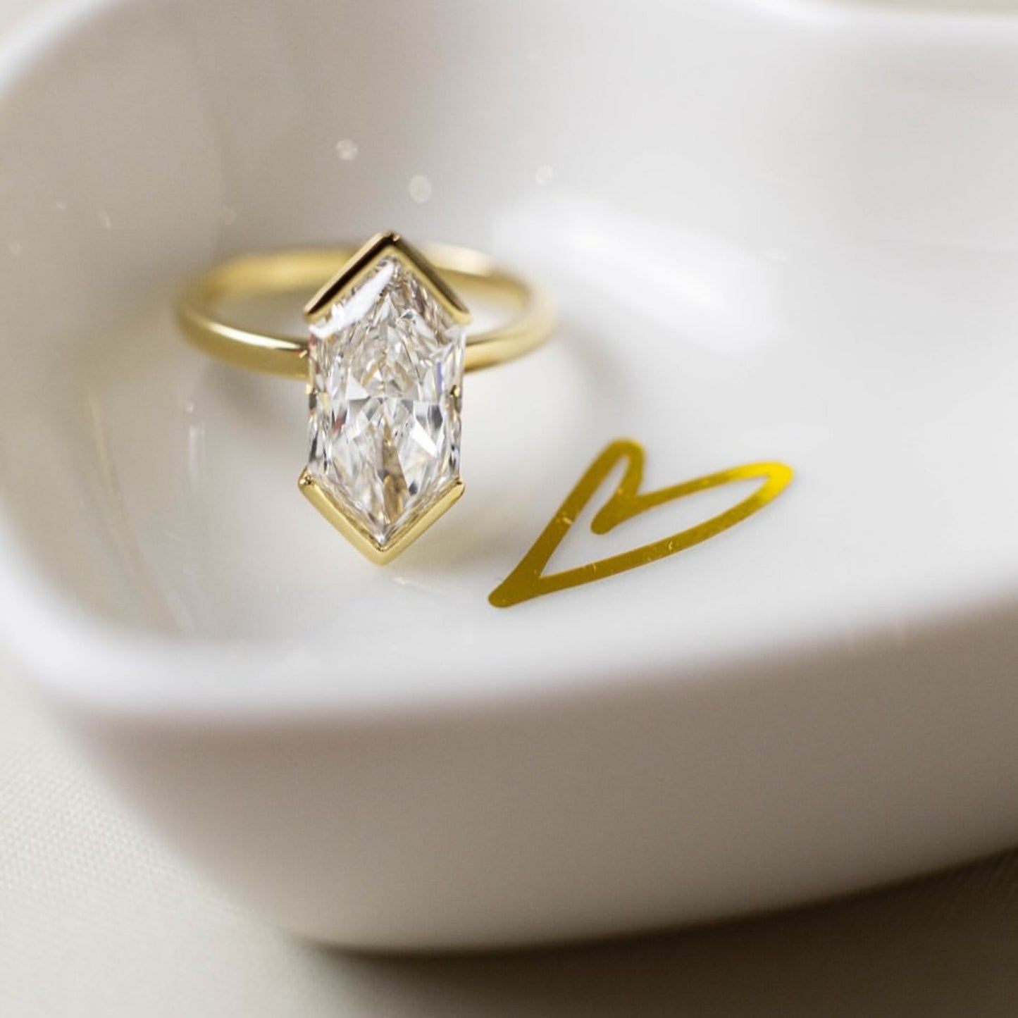 half bezel set  dutch marquise cut moissanite engagement ring solitaire ring wedding rings for women anniversary ring