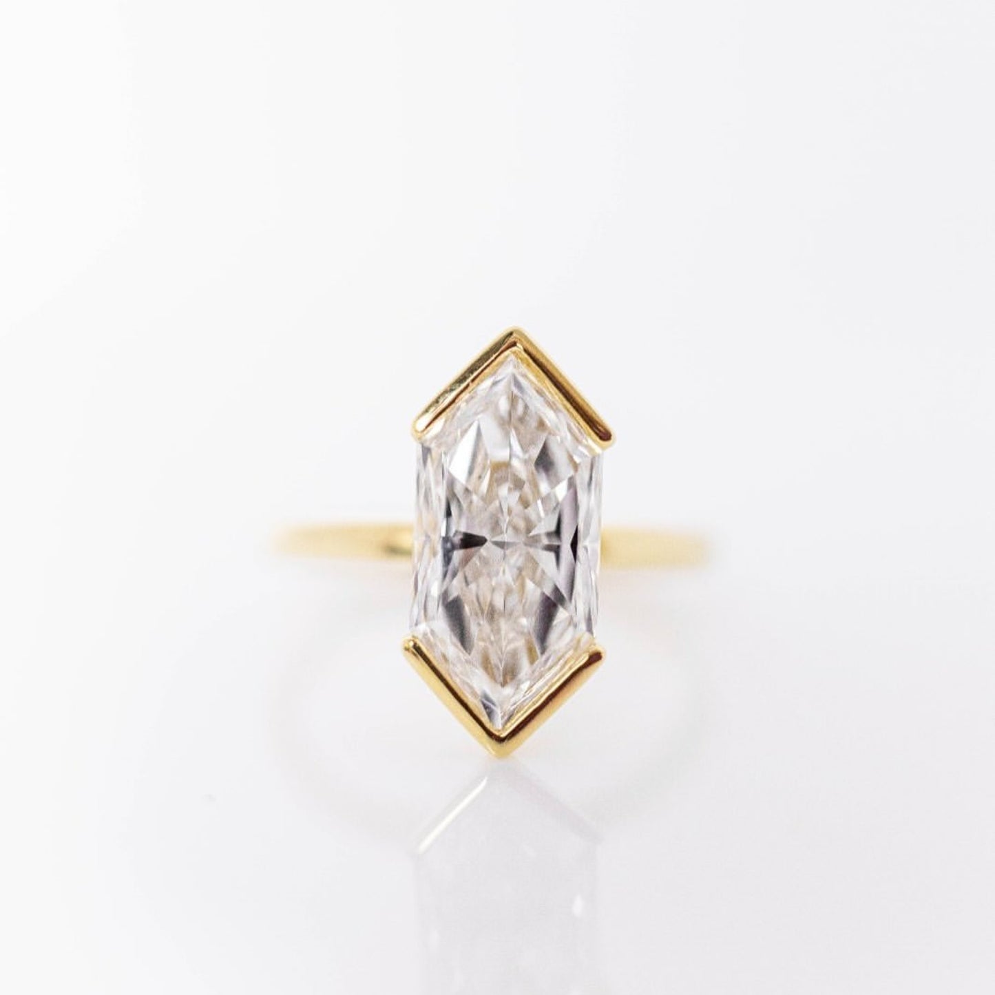 half bezel set  dutch marquise cut moissanite engagement ring solitaire ring wedding rings for women anniversary ring