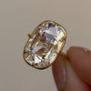 Old Mine Elongated Cushion Moissanite Diamond Ring Vintage Style Engagement Ring Solid Gold Solitaire Ring
