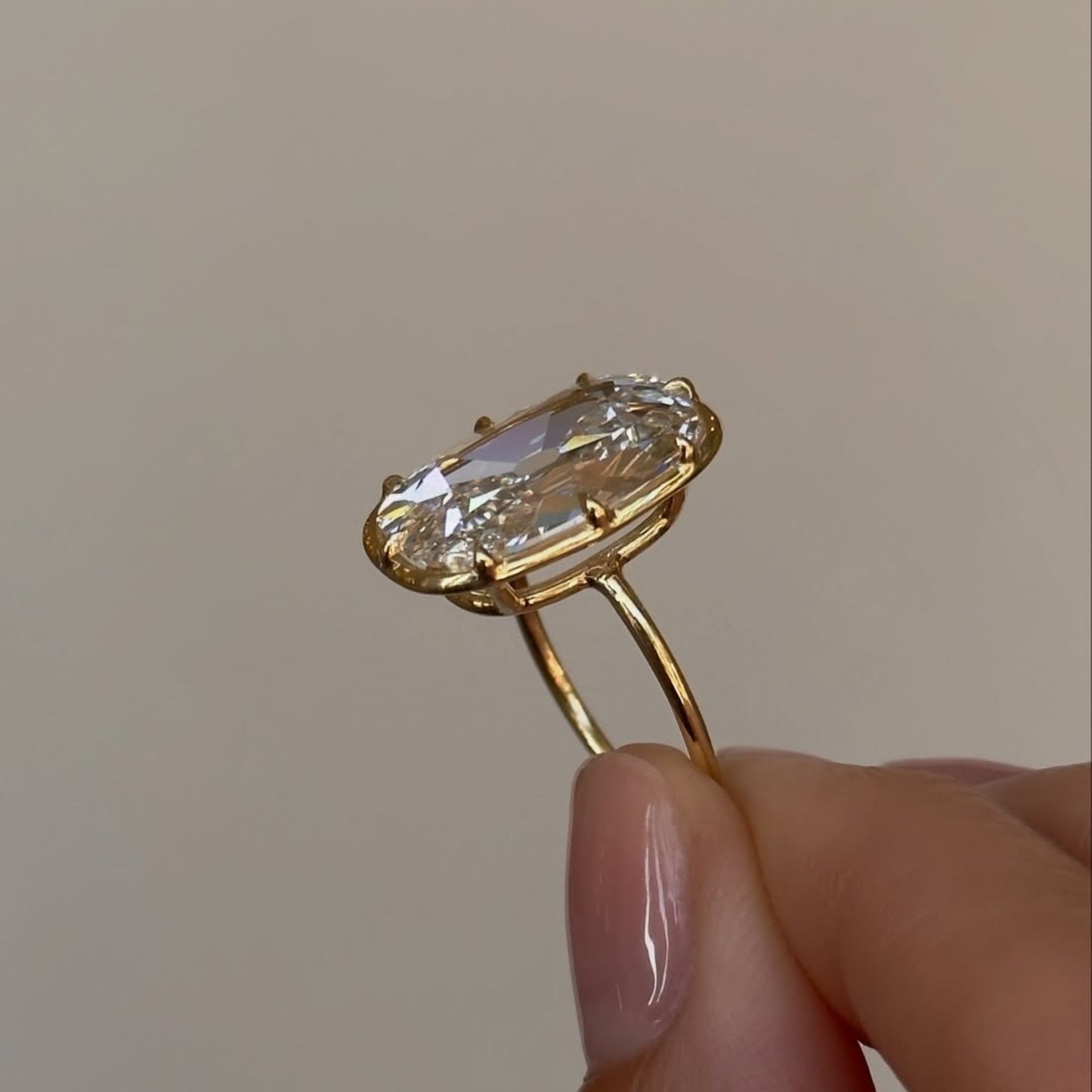 old mine elongated cushion moissanite diamond ring vintage style engagement ring solid gold solitaire ring