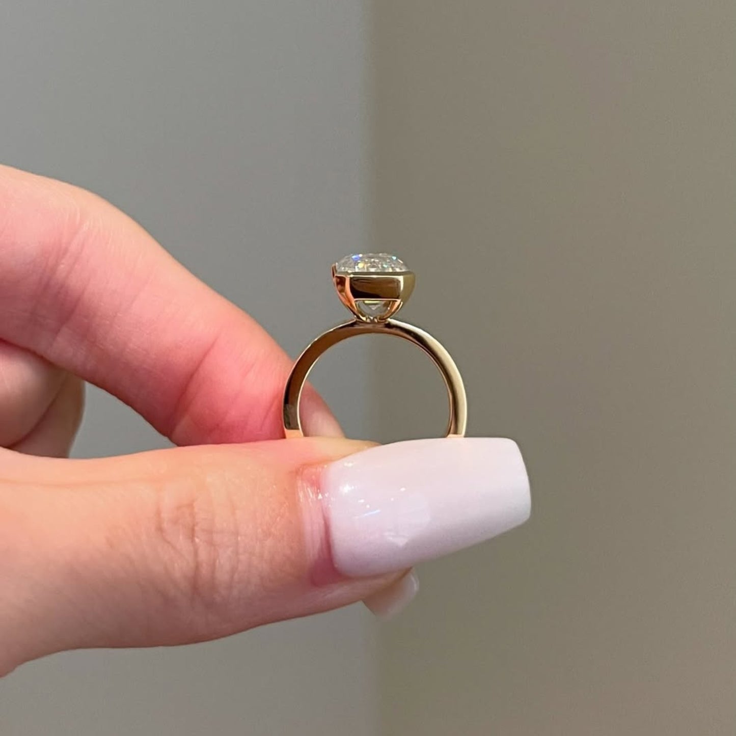 half bezel set emerald cut moissanite engagement rings wedding rings for women anniversary ring solitaire promise ring