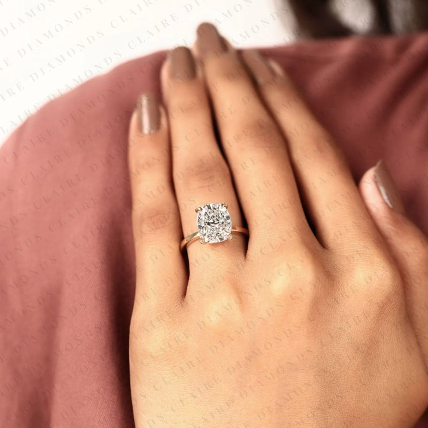 elongated cushion cut moissanite diamond solitaire engagement ring classic gold wedding ring minimalist bridal ring anniversary gift for women.