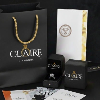 Radiant Cut Lab Grown Engagement Ring Set Solitaire Ring With Two Matching Band Set Bridal Set Wedding Set Anniversary Set.