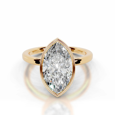Bezel RIng - Moissanite