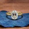 Old Mine  Elongated Cushion Antique Lab Grown Engagement Ring Unique  Gold Wedding Ring