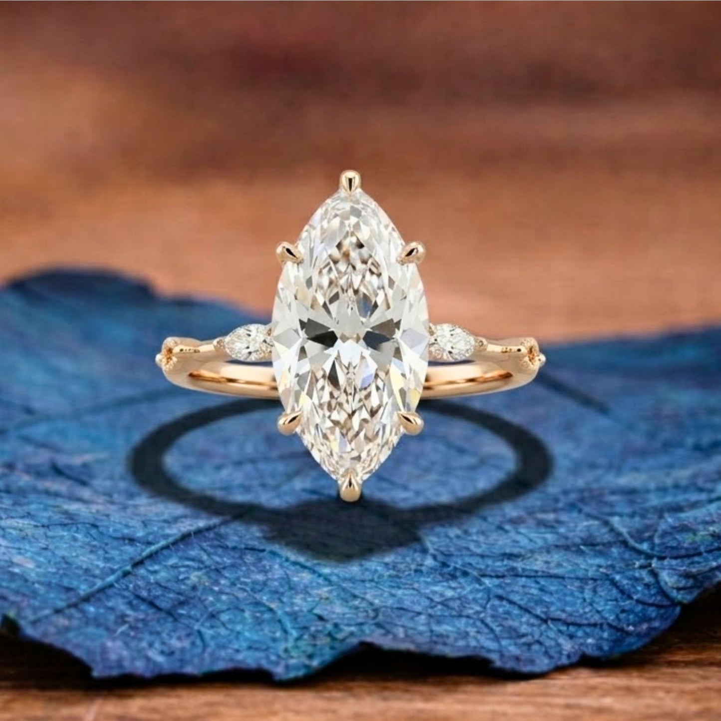 marquise cut engagement ring distance pave lab grown ring  wedding rings for women solitaire ring anniversary gift for her