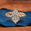 Dutch Marquise Lab Grown Ring Solid Gold Wedding Ring