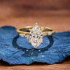 Dutch Marquise Lab Grown Ring Solid Gold Wedding Ring