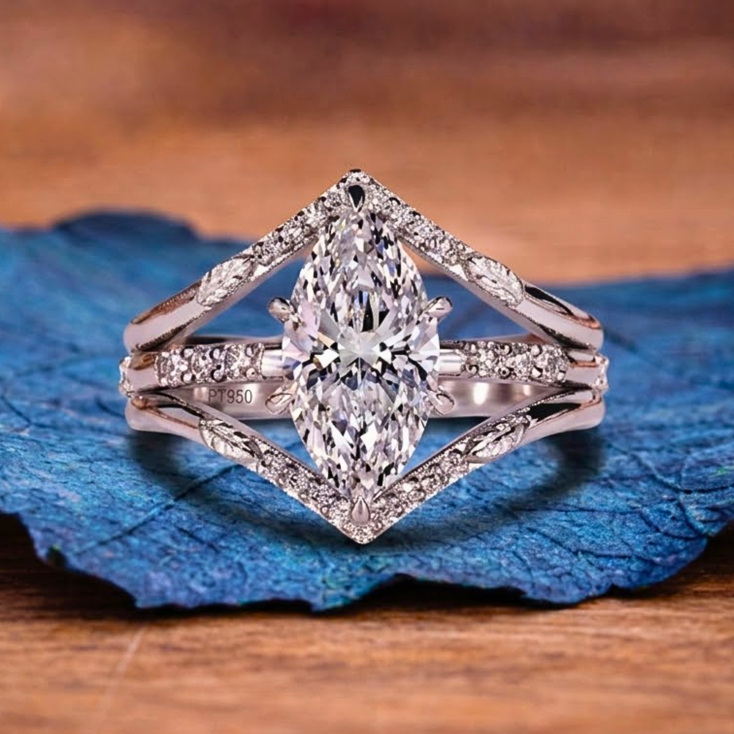 marquise cut lab grown bridal engagement ring set unique jewelry