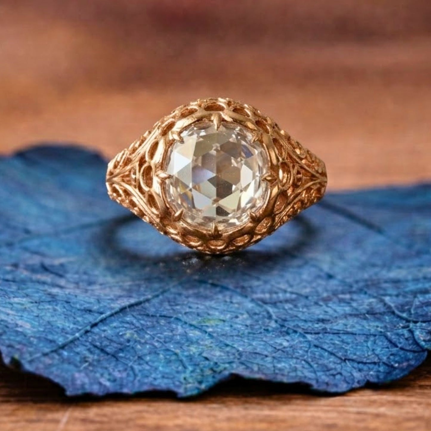 antique round cut moissanite engagement ring vintage inspired wedding ring