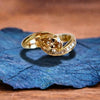 Light Brown Pear Lab Grown Engagement Ring V Prong East West Wedding Ring