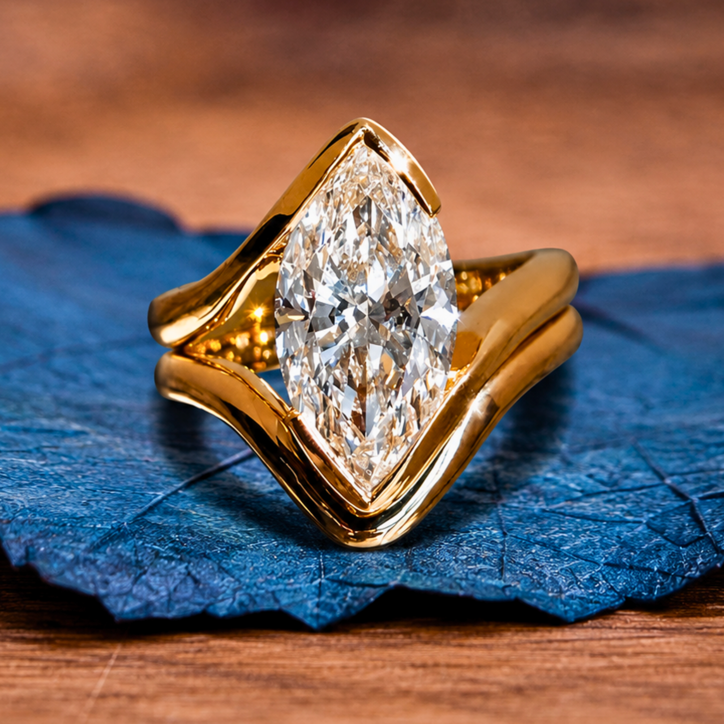 marquise lab grown engagement ring set unique style wedding bridal set