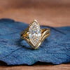 Marquise Moissanite Engagement Ring Set Unique Style Wedding Bridal Set