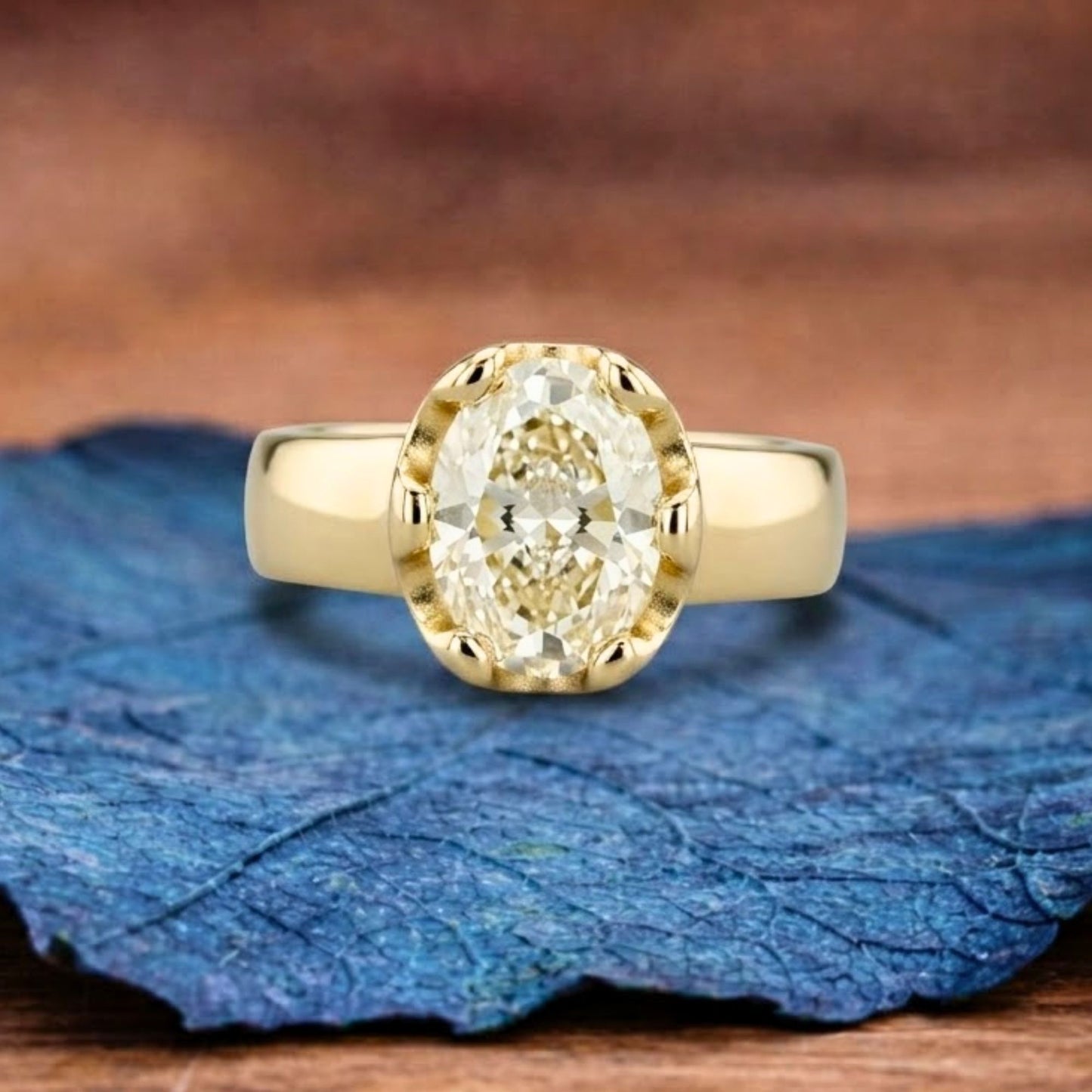 oval cut moissanite engagement ring solitaire gold wedding ring
