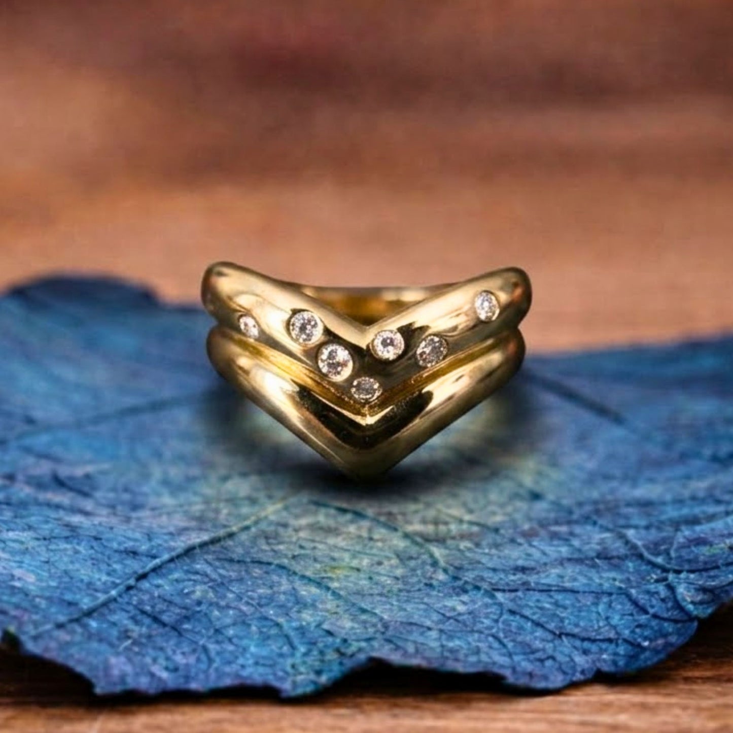 0.24 tcw elegant v-shape diamond chevron ring in lab grown minimalist stackable fine jewelry