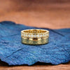 0.74 TCW Classic Gold Couple Band Set with Round Brilliant Lab Grown Diamond Channel Setting