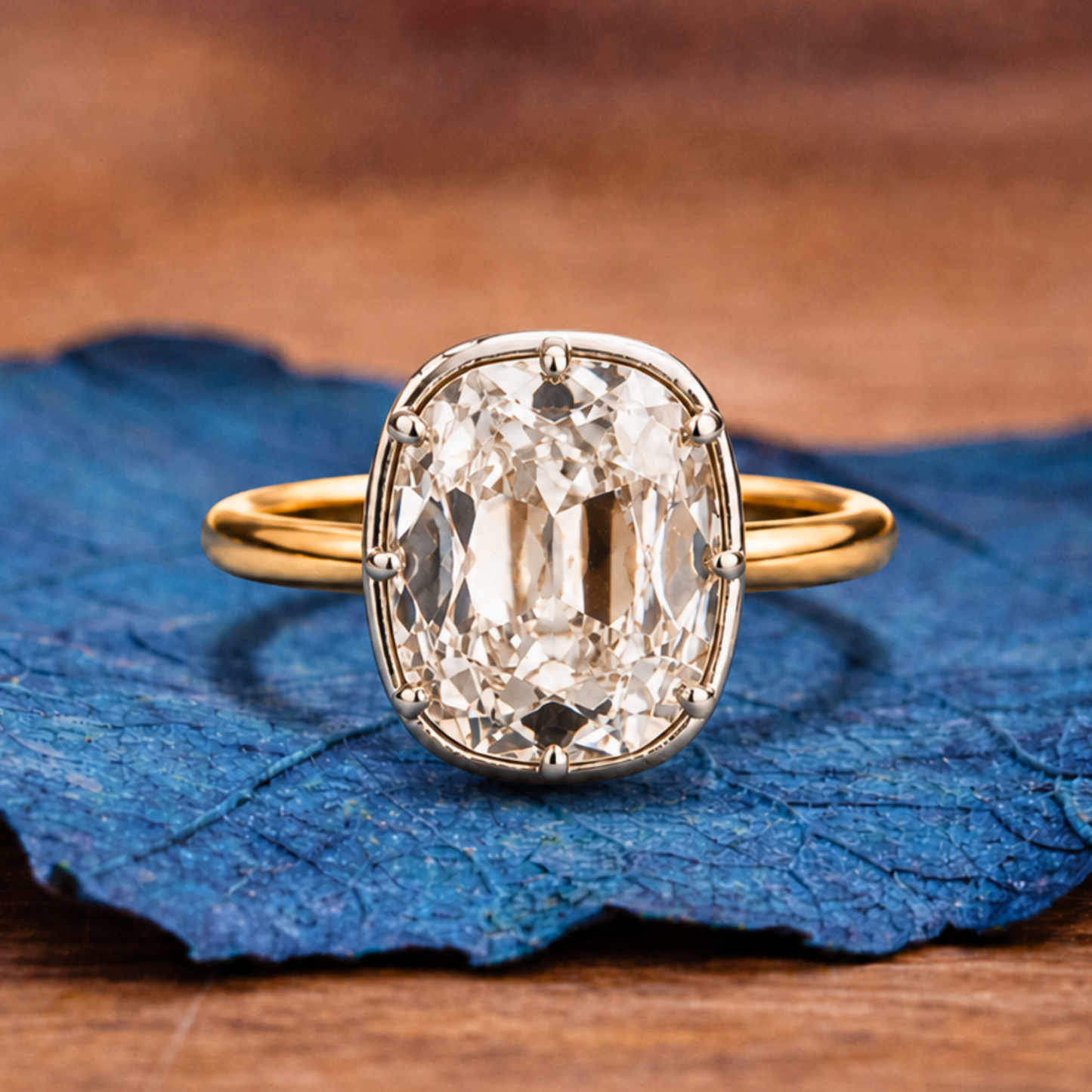 bezel set old mine elongated cushion lab grown engagement ring antique diamond vintage wedding ring unique anniversary ring
