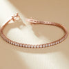 3.00 TCW Round Moissanite Tennis Bracelet Rose Gold Fine Jewelry