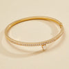 1.70 TCW Pear And Round Gold Bangle Bracelet Moissanite Diamonds Elegant and Timeless Luxury