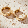 0.20 CT Round Cut Gold Diamond Huggie Earring Moissanite Pavé Hoops