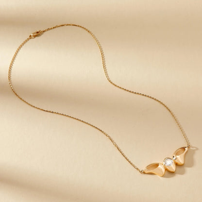 1.50 CT Round Cut Lab Grown Diamond Necklace, Gold Modern Pendant Jewelry