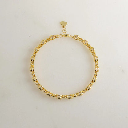 5.80 TCW Round Cut Moissanite Diamond Bezel Link Bracelet, Solid Gold Minimalist Tennis Jewelry Gift