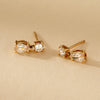 1.50 TCW Pear And Round Moissanite Diamond Drop Earring
