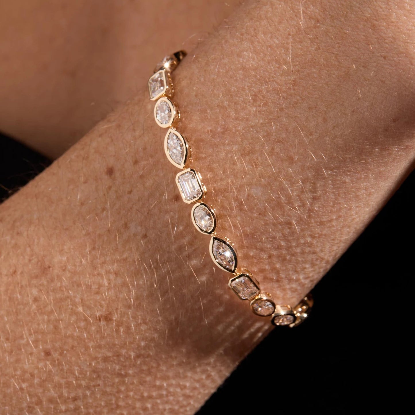11.00 tcw multi stone lab-grown diamond tennis bracelet statement jewelry