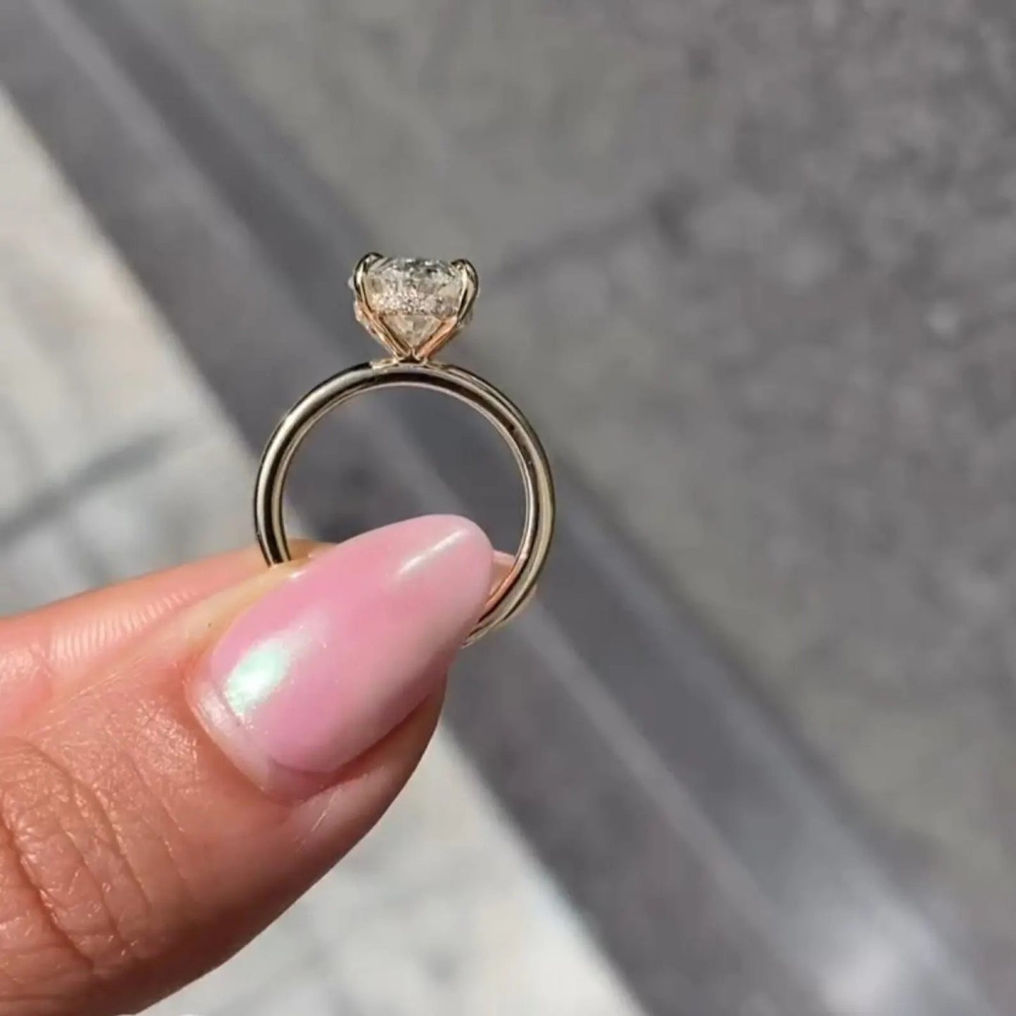 oval cut moissanite engagement ring hidden halo solitaire ring  wedding ring anniversary rings for women promise ring