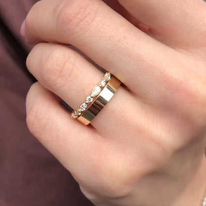 Emerald Cut Lab Grown Engagement Ring Set Radiant Bridal Set  Wedding Ring Set Anniversary Ring With Two Matching Band