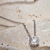 0.50 CT Round Dainty Gold Lab Diamond Bezel Necklace Ethical Minimalist Jewelry