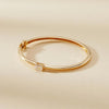 1.00 CT Emerald Cut Moissanite Bangle Minimalist Anniversary Gift