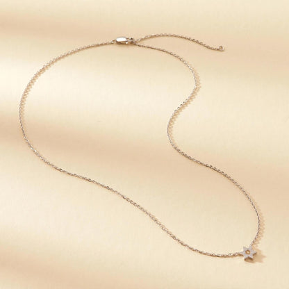 0.56 Round Cut Gold Star of David Necklace Lab Grown Diamond Pendant