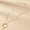 Gold Heart Pendant Necklace: Moissanite Art Deco Jewelry