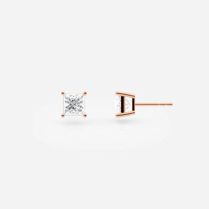 1.00 TCW Princess Lab Grown Diamond Stud Earring Gift For Her