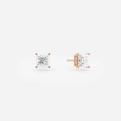 1.00 TCW Princess Lab Grown Diamond Stud Earring Gift For Her