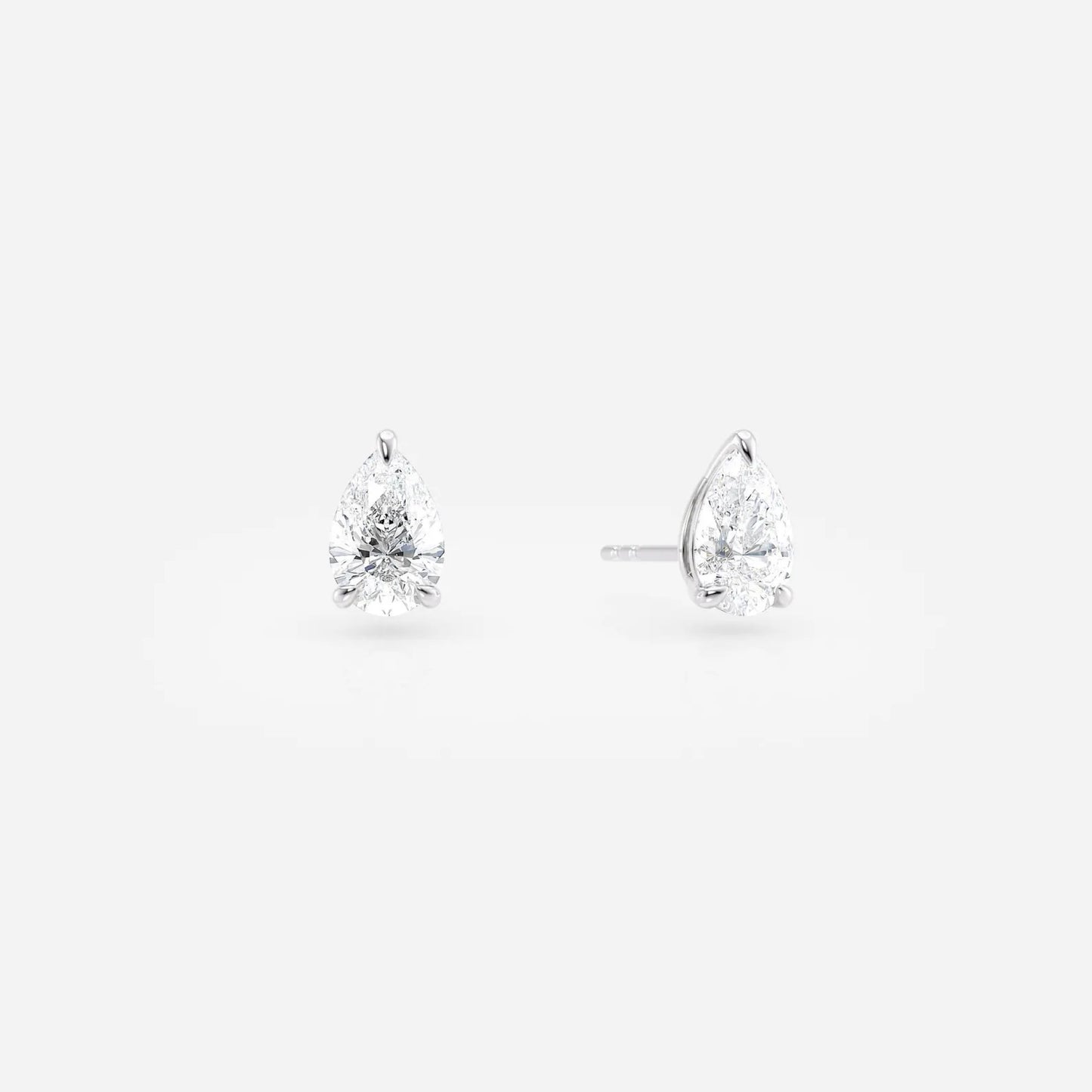 dainty 2.00 tcw pear moissanite stud earrings elegant teardrop design