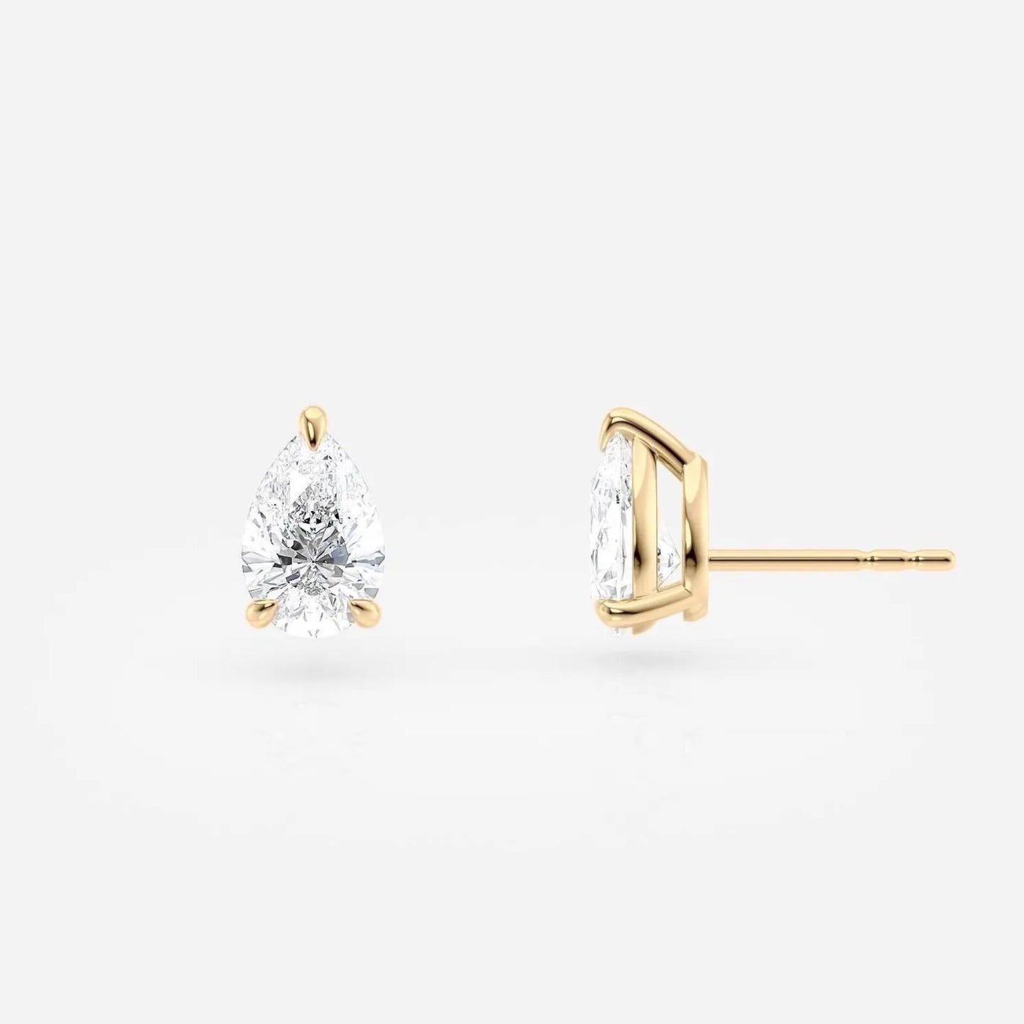 dainty 2.00 tcw pear moissanite stud earrings elegant teardrop design