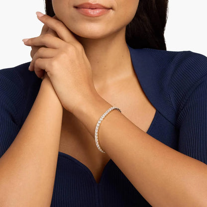 13.80 TCW Princess Cut Lab Grown Diamond Tennis Bracelet, Elegant Gold Morden Jewellery