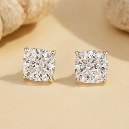 2.00 TCW Cushion Cut Moissanite Stud Earring Classic Daily wear Jewellery