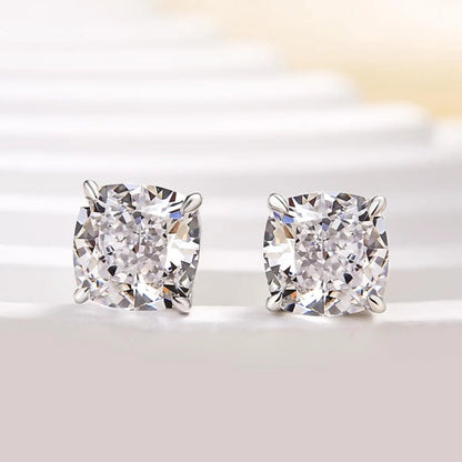 2.00 TCW Cushion Cut Moissanite Stud Earring Classic Daily wear Jewellery
