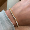 9.20 TCW Round Moissanite Diamond Bezel Set Tennis Bracelet, Gold Minimalist Everyday Jewellery