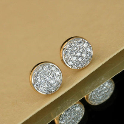 1.32 TCW Round Cut Lab Grown Diamond Stud Earring Minimalist Morden Jewellery